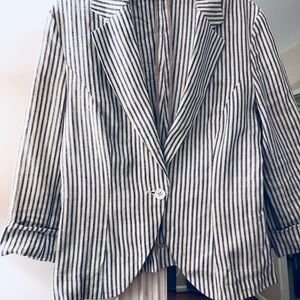 Handmade Sear-sucker Linen Blazer